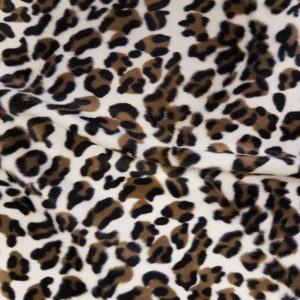 Denholme Velvets Faux Fur Cream Leopard 20163 9035P CREAM