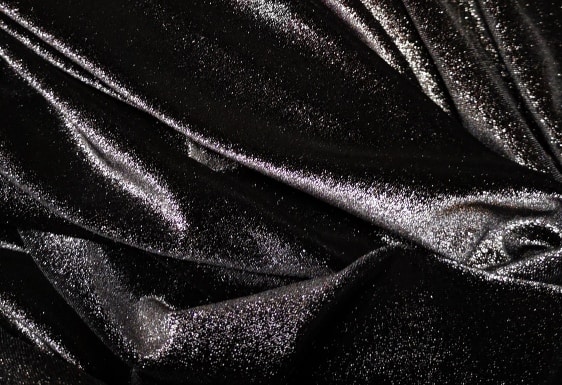 Shiny stretch velvet with structur black